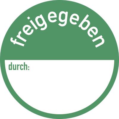 freigegeben durch:, Papier, Ø 50 mm, 500 Stück /Rolle-0