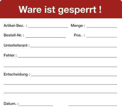 Ware ist gesperrt!, Papier, 100x90 mm, 500 Stück /Rolle-0
