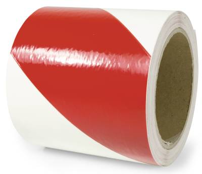 Warnmarkierung rechtsweisend, Folie, langnachleuchtend/rot, 160-mcd, 100 mm x 16 m-0