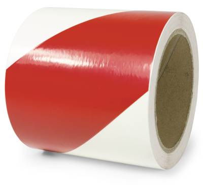 Warnmarkierung linksweisend, Folie, langnachleuchtend/rot, 160-mcd, 100 mm x 16 m-0