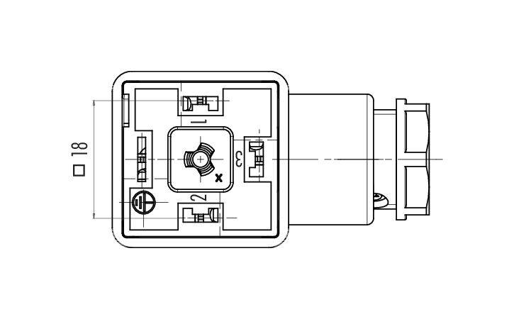 Magnetventilstecker 3+PE | BINDER | Serie 210 | Ventilsteckverbinder-1