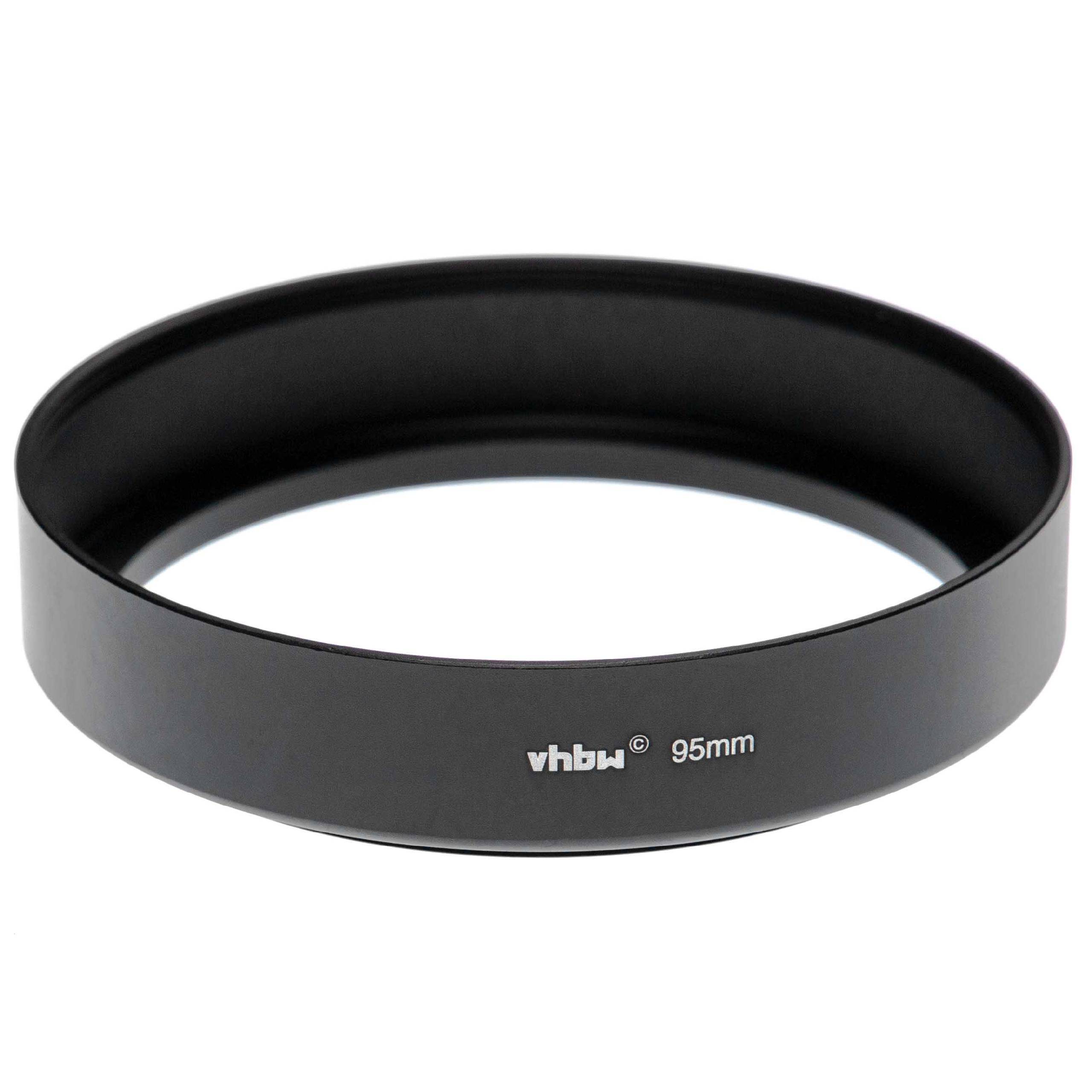 vhbw Gegenlichtblende für 95mm Objektiv | mit Filtergewinde, Rund