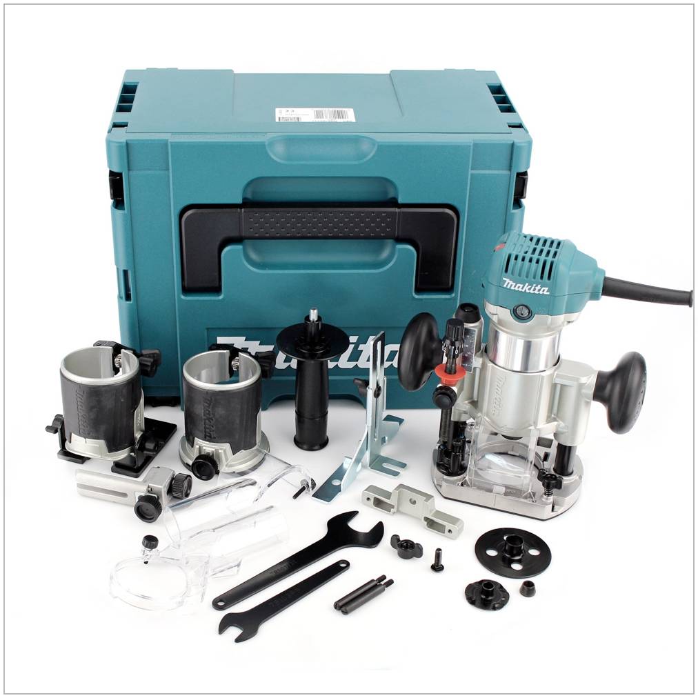 Makita RT 0700 CX2J - 710 W Oberfräse und Trimmer im Makpac-1