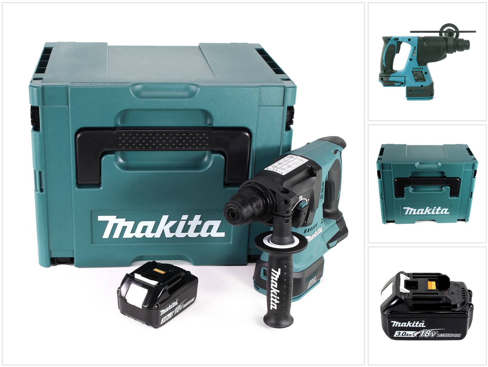 Makita DHR 242 F1J Akku Bohrhammer 18V 2,0J SDS-plus Brushless + 1x Akku 3,0Ah + Makpac - ohne Ladegerät-0