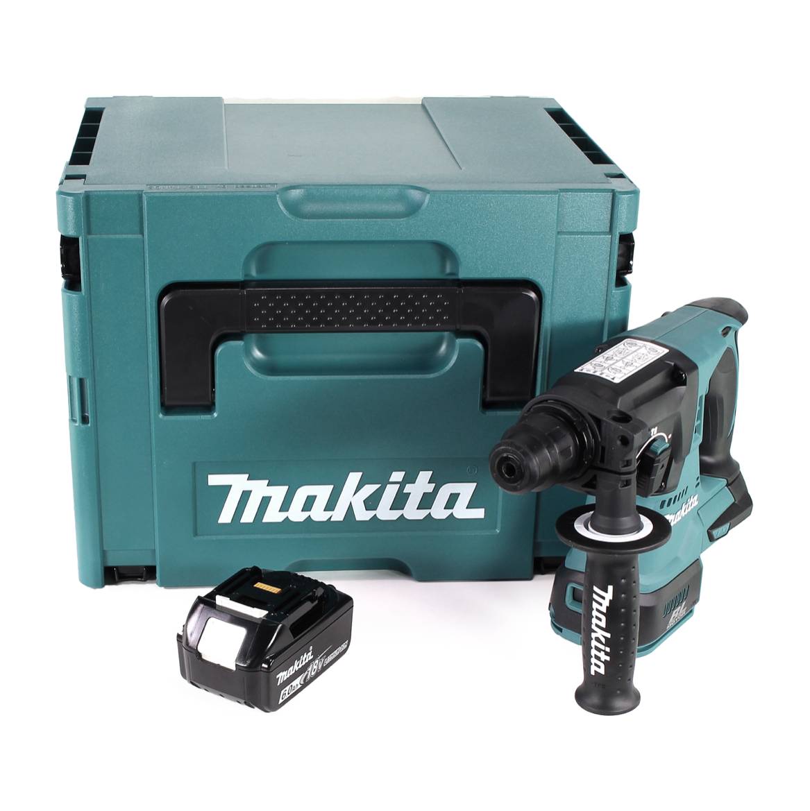 Makita DHR 242 G1J Akku Bohrhammer 18V 2,0J SDS-plus Brushless + 1x Akku 6,0Ah + Makpac - ohne Ladegerätv-1