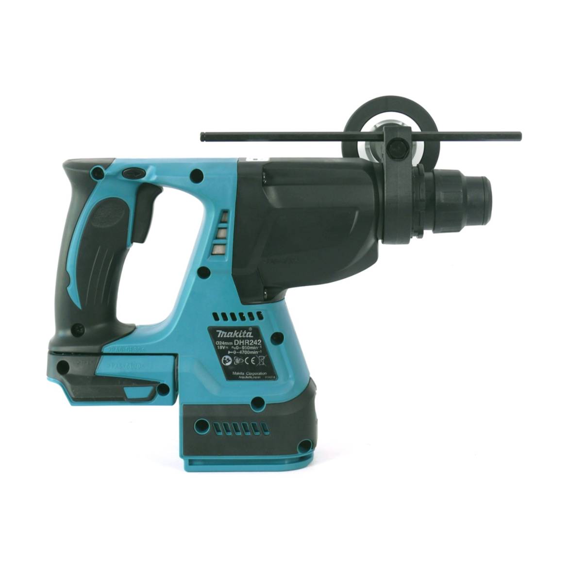Makita DHR 242 G1J Akku Bohrhammer 18V 2,0J SDS-plus Brushless + 1x Akku 6,0Ah + Makpac - ohne Ladegerätv-2