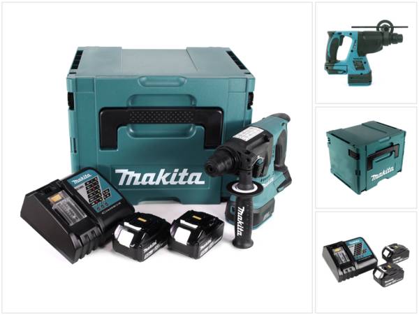Makita DHR 242 RTJ Akku Bohrhammer 18V 2,0J SDS-plus Brushless + 2x Akku 5,0Ah + Ladegerät + Makpac
