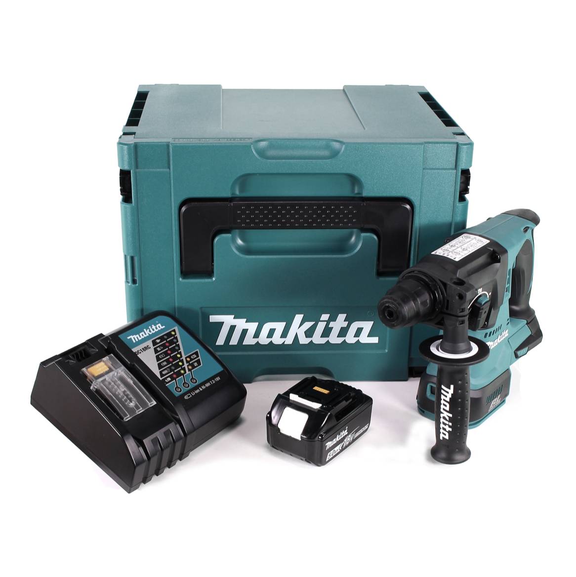 Makita DHR 242 RT1J Akku Bohrhammer 18V 2,0J SDS-plus Brushless + 1x Akku 5,0Ah + Ladegerät + Makpac-1