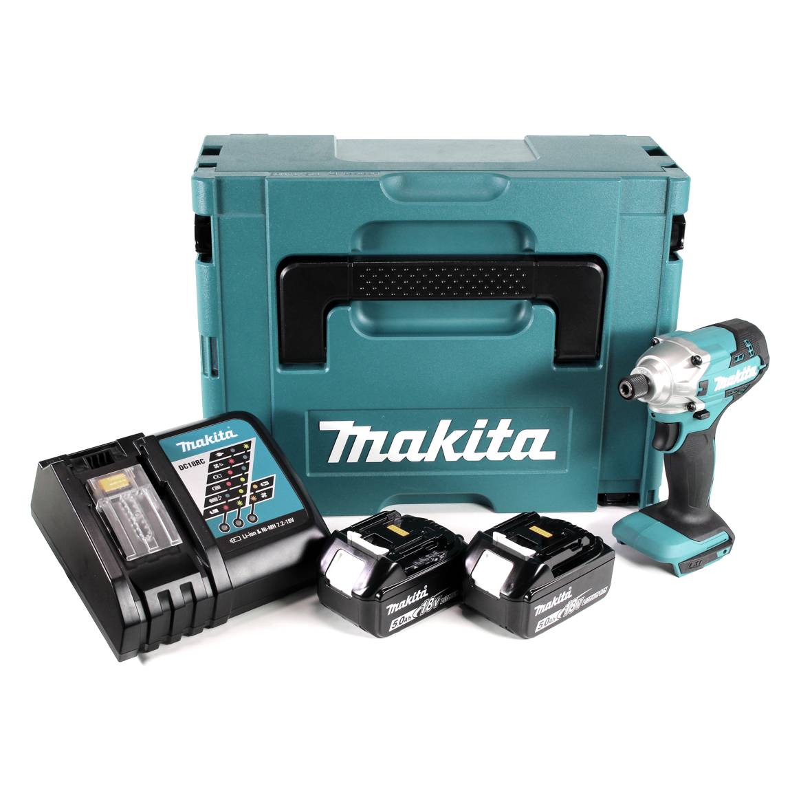 Makita DTD 156 RTJ Akku Schlagschrauber 18V 155Nm + 2x Akku 5,0Ah + Ladegerät + Makpac-1