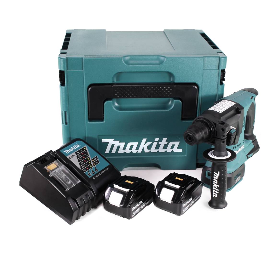 Makita DHR 242 RMJ Akku Bohrhammer 18V 2,0J SDS-plus Brushless + 2x Akku 4,0Ah + Ladegerät + Makpac-1