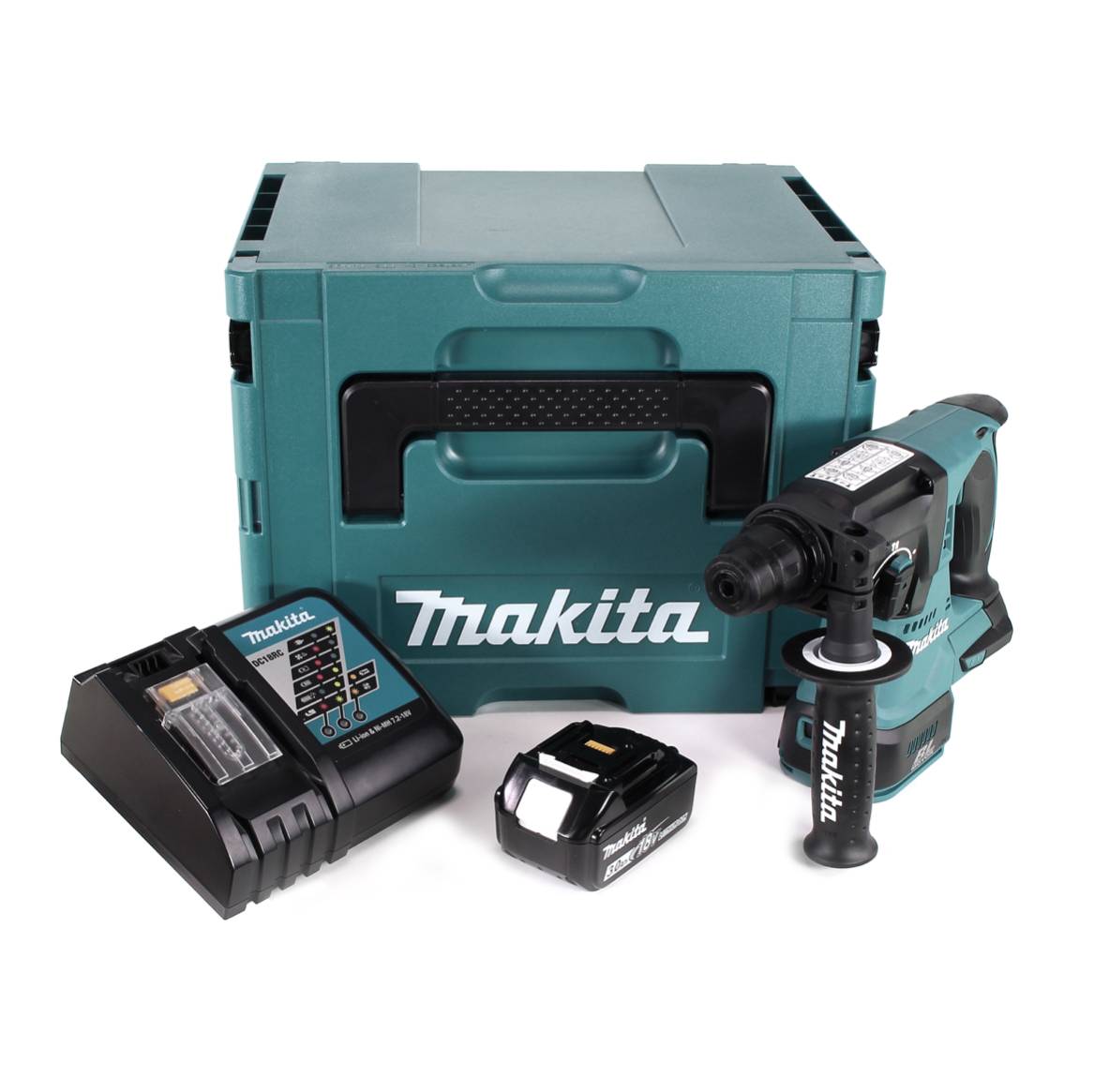 Makita DHR 242 RF1J Akku Bohrhammer 18V 2,4J SDS-plus Brushless + 1x Akku 3,0Ah + Ladegerät + Makpac-1