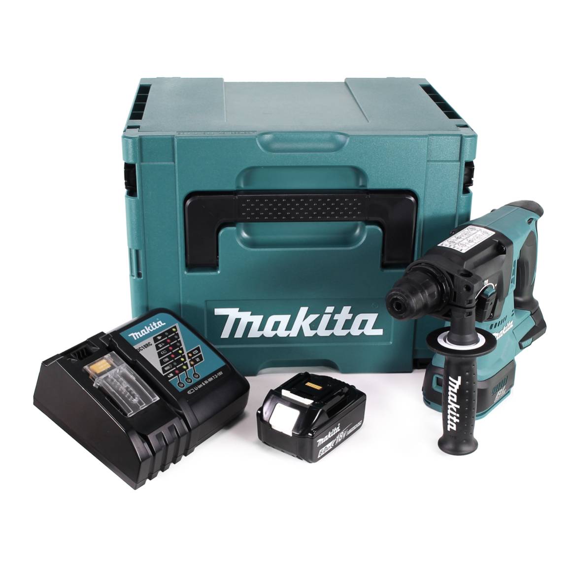 Makita DHR 242 RG1J Akku Bohrhammer 18V 2,0J SDS-plus Brushless + 1x Akku 6,0Ah + Ladegerät + Makpac-1