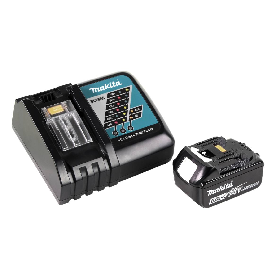 Makita DHR 242 RG1J Akku Bohrhammer 18V 2,0J SDS-plus Brushless + 1x Akku 6,0Ah + Ladegerät + Makpac-4