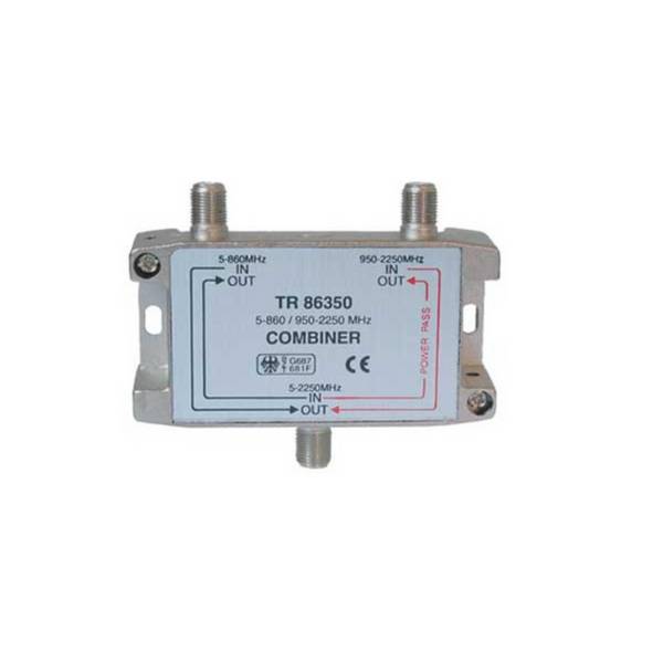 S/CONN SAT-TV-Einspeisweiche Frequenzbereich 5-860 MHz und 950-2250 MHz mit DC-Durchgang