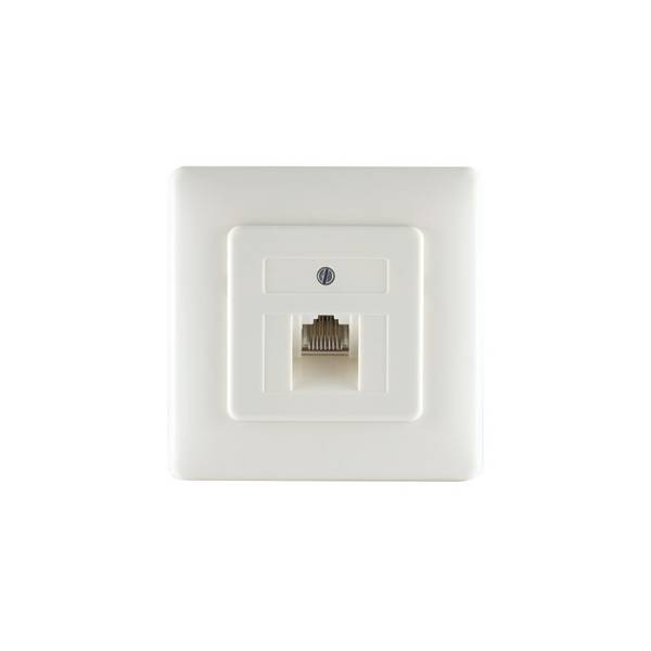 S/CONN UAE-Anschlussdose 1x8 RJ45 Cat 6A 10 Gbit/s LSA+ Metallrahmen Unterputz
