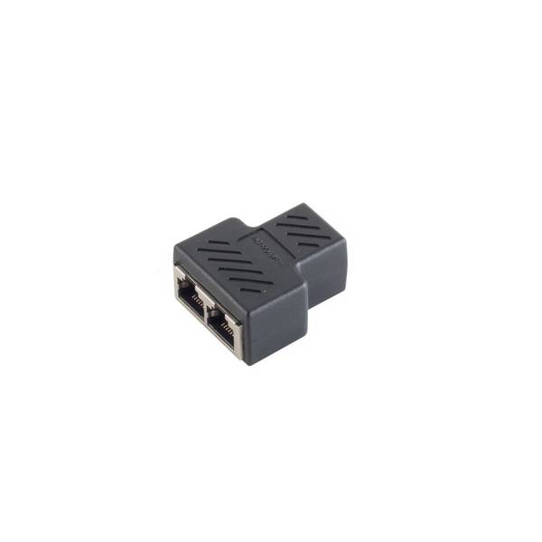S-Conn Cat. 6A Patchkabeladapter RJ45 Buchse / 2x Buchse - Netzwerk T-Adapter
