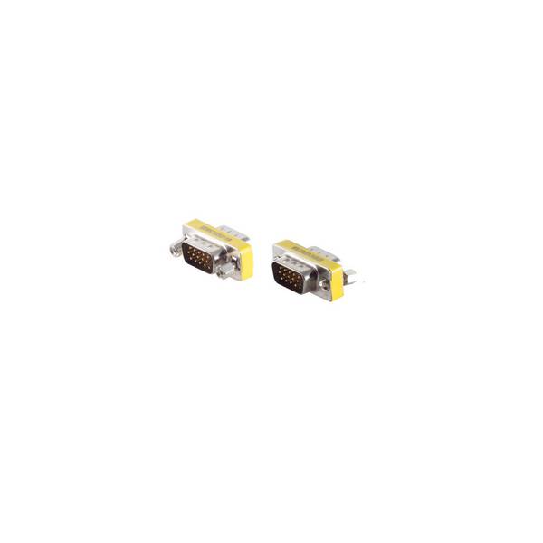 S/CONN Gender-Changer DB15-HDD-Stecker auf DB15-HDD-Stecker vernickelt Silber