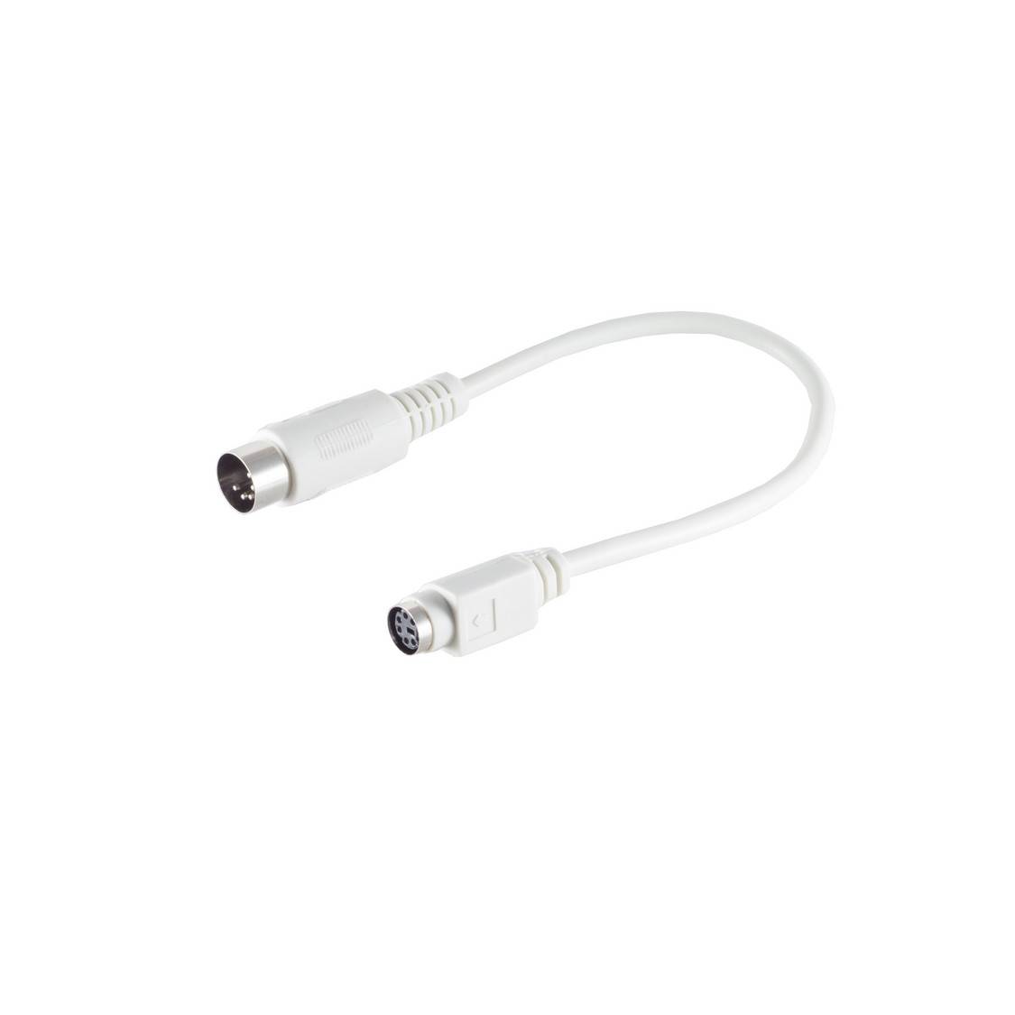 PS 2 6pol Mini DIN-Buchse / 5pol DIN-St. 0,2m-0