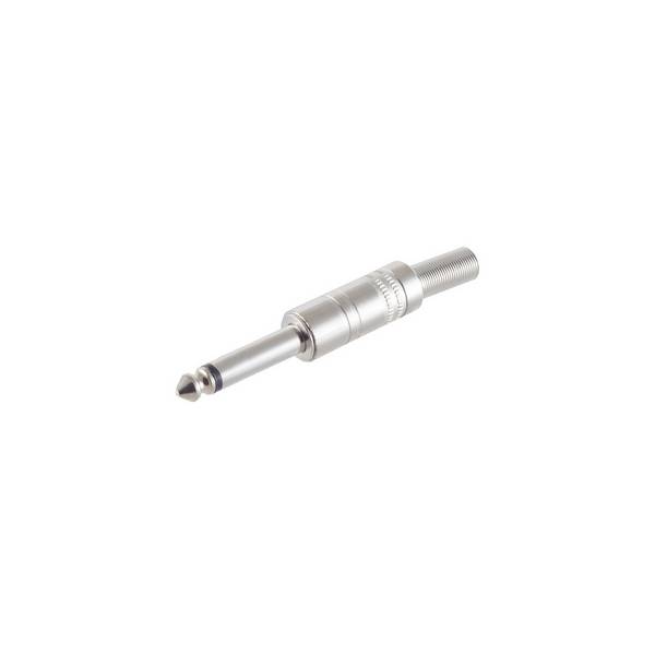 S/CONN Audio-Klinkenstecker 6,3 mm Mono 2-polig Lötanschluss Metall Silber