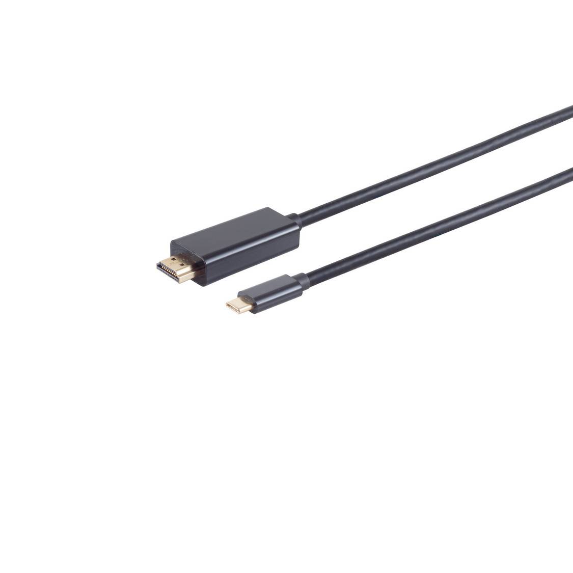 HDMI A Stecker/ USB 3.1 C Stecker, 4K schwarz 1,8m-0