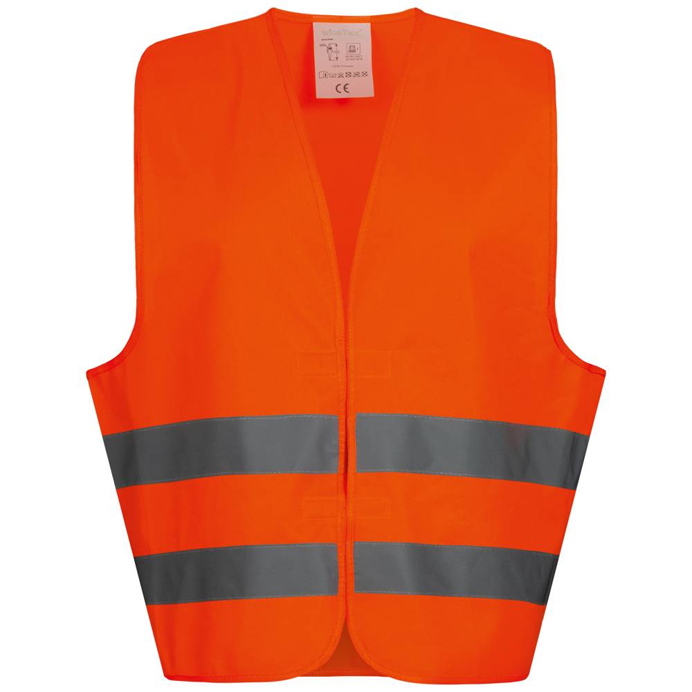 OSKAR Polyester-Warnweste WICA-TEX® Orange EN 471/2, Klett, Gr.Universal-0
