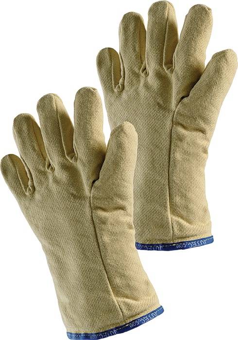 JUTEC H115B130 Hitzeschutzhandschuhe 5-Fingerhandschuh 10 gelb Aramidgewebe mit-0