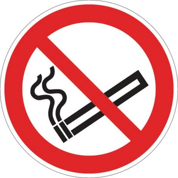 Verbotszeichen ASR A1.3/DIN EN ISO 7010 Rauchen verboten Kunststoff