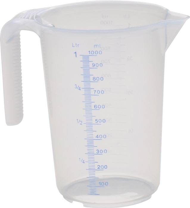 HÜNERSDORFF Messkanne 1000 ml PP transp.D117xH165mm Griff offen-0