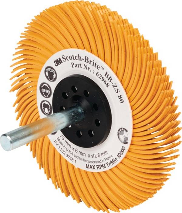 3M 62968 Radialbürstenscheibe BB-ZS Typ C D. 76,2 mm Körnung 80 gelb 15000 min-¹