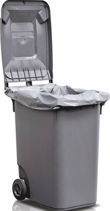 Kunststoffsack 240 l LD-PE grau 100 µm B650/550xL1350mm 50Stück-0