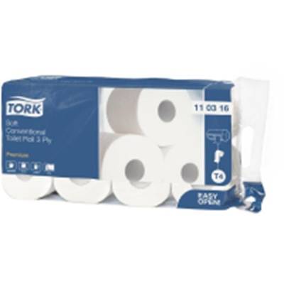 Essity 110316 Toilettenpapier Tork, 10x13, Premium Tissue-Qualität, 9x8 Rollen