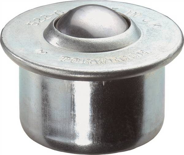 Kugelrolle ohne Befestigung, Kugeldurchm. 15 mm, Traglast 50 kg, Stahlkugel, Geh