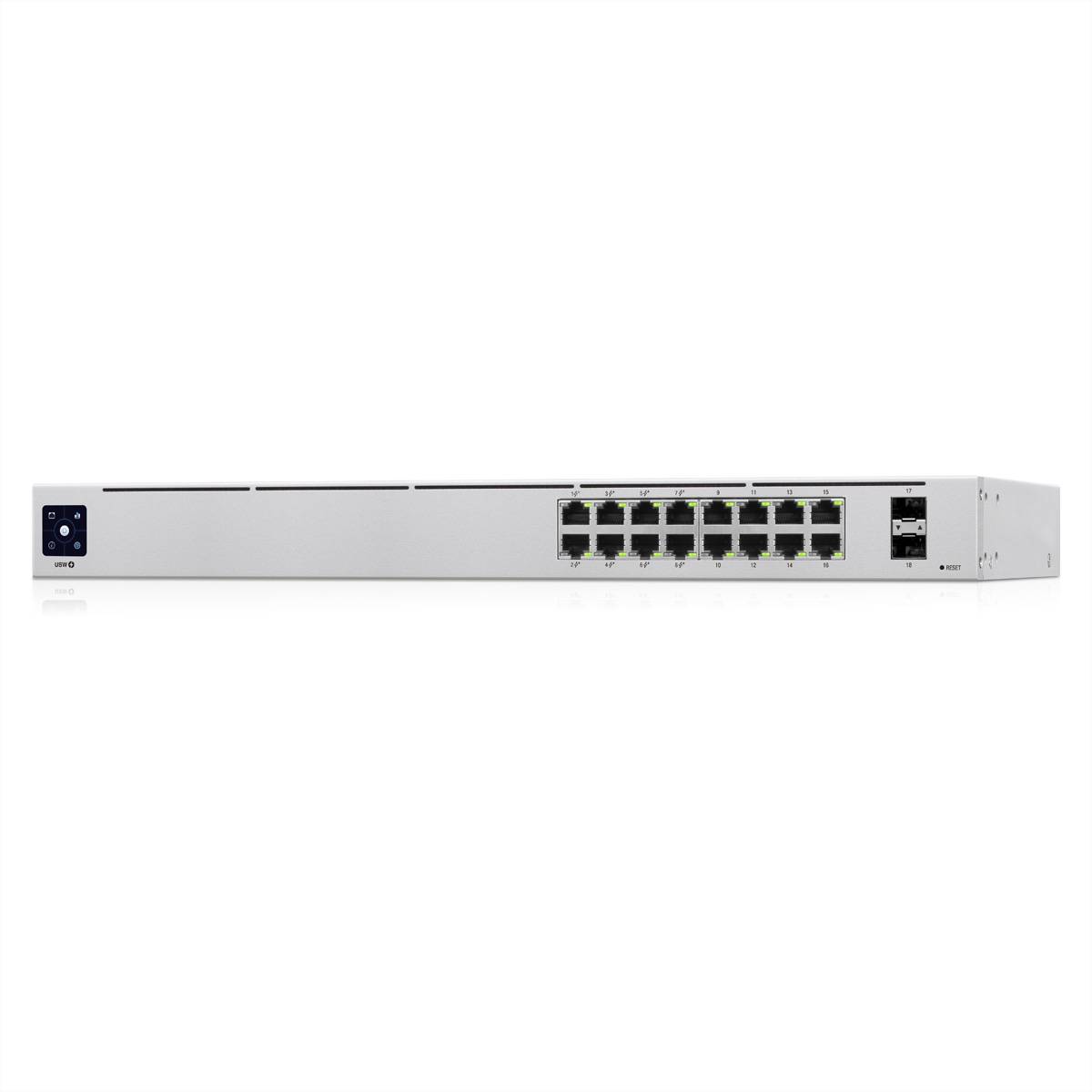 UBIQUITI USW-16-POE 802.3at Gen2 16-Port PoE-Gigabit-Switch mit SFP-1