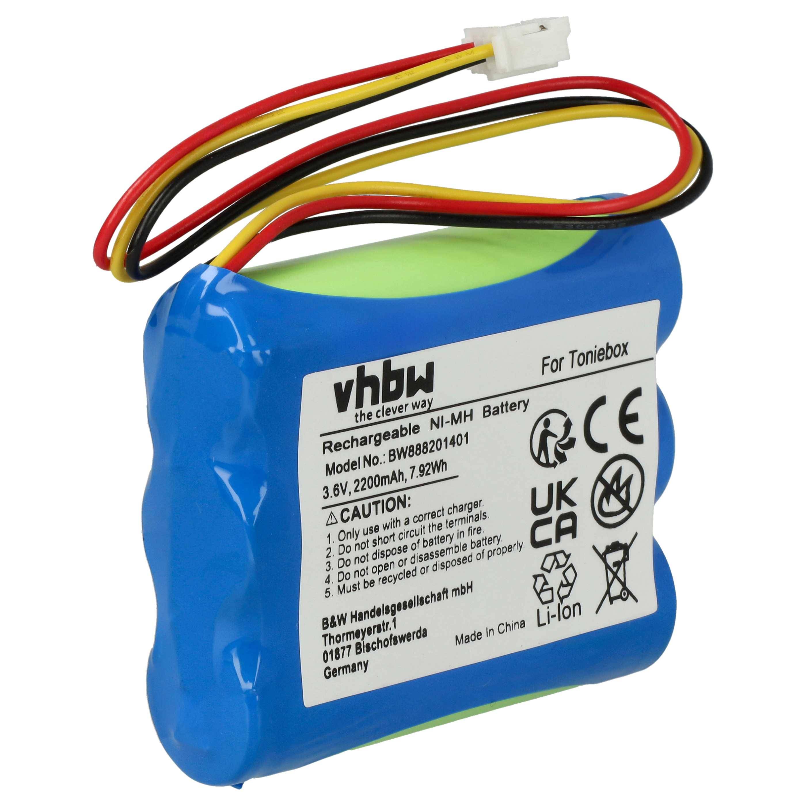 vhbw Akku kompatibel mit tonies Toniebox | Hörspielbox (2200 mAh, 3,6 V, NiMH)-0