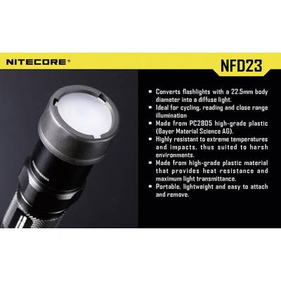 NiteCore NITNFD23 Diffusor  MT1A, MT2A, MT1C und Taschenlampen mit einen Ø 23 mm 