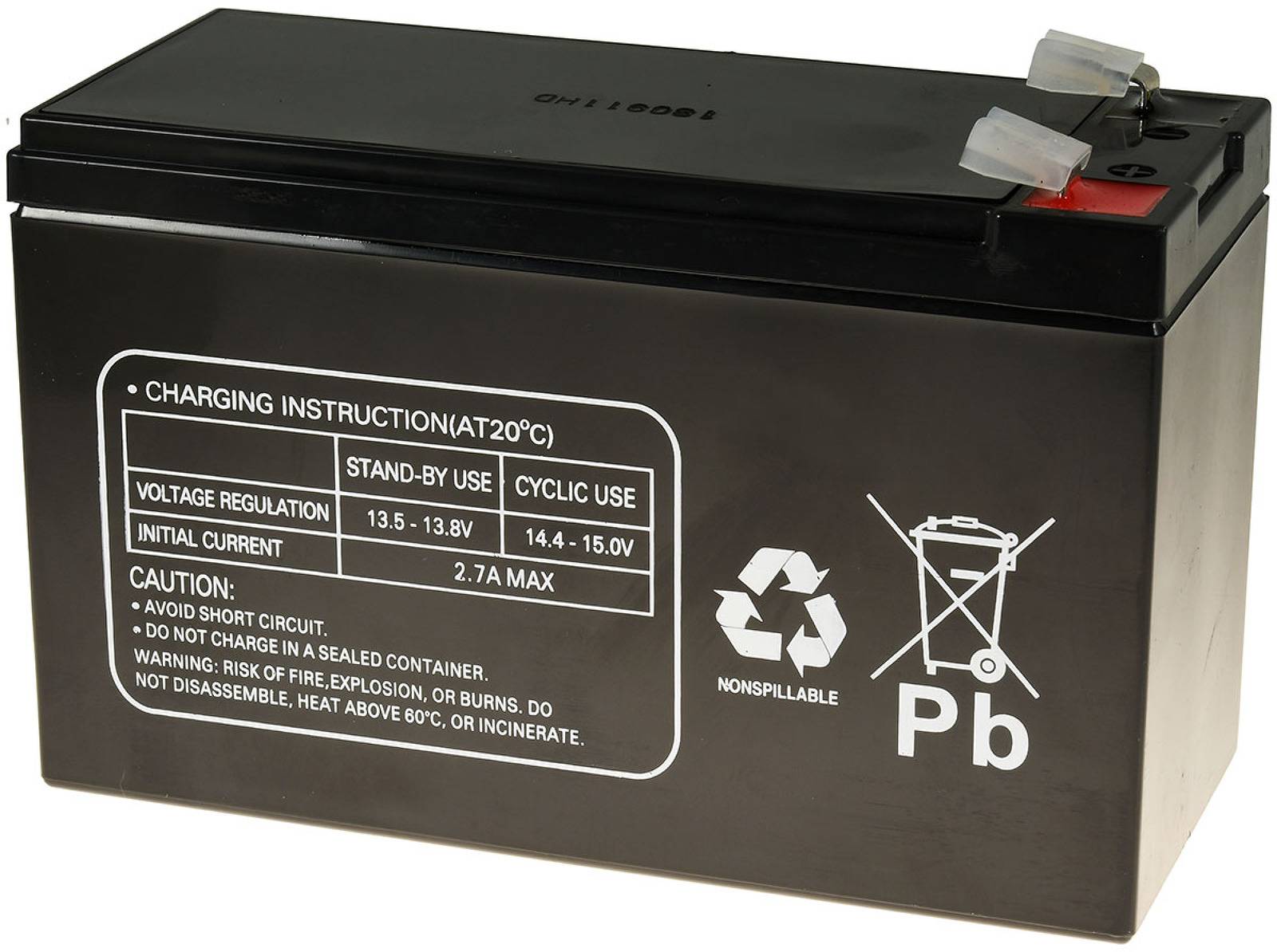 Powery Bleiakku MP1236H für USV APC Back-UPS 650 9Ah 12V (ersetzt auch 7,2Ah/7Ah), 12, Lead-Acid-1