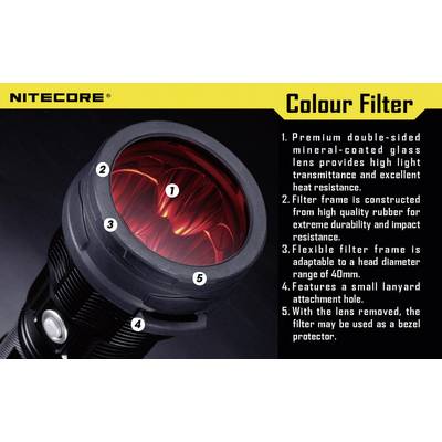 NiteCore NITNFG60 Farbfilter  MH40, TM11, TM15, EA8 und Taschenlampen mit einen Ø 59 - 62 mm Grün