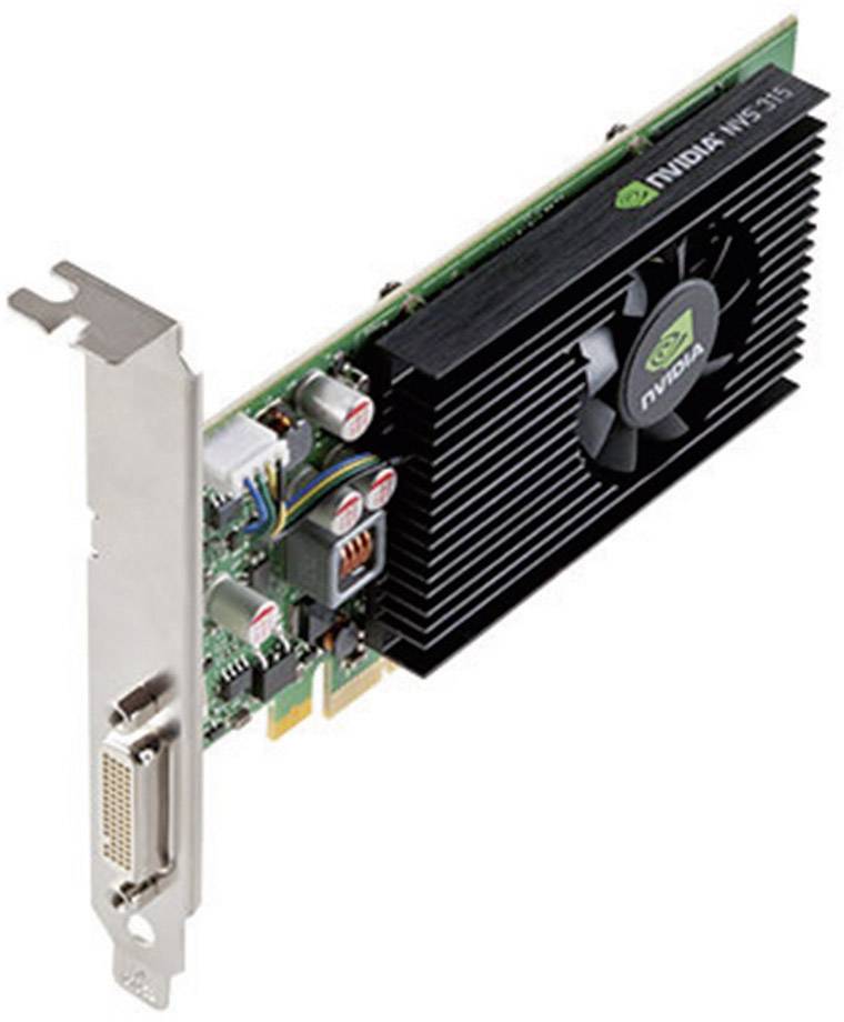 Grafikkarte im PCIe-Steckplatz mit Lüfter und Nvidia-Logo, zeigt Anschlüsse und elektronische Komponenten auf der Platine.