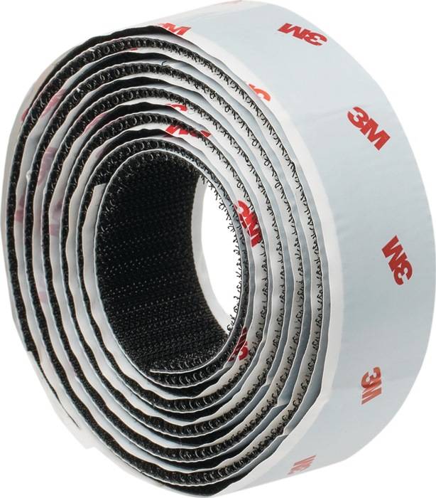 Haken- u.Schlaufenband SJ352B schwarz L.1,25m B.25mm Bl.3M-0