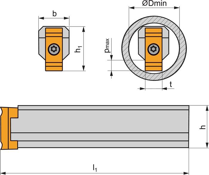 Stoßwerkzeug PHZ PHZ/2 3625-14 Wendeplatte HZ/2 14-14/ 16-16 PRAMET-2
