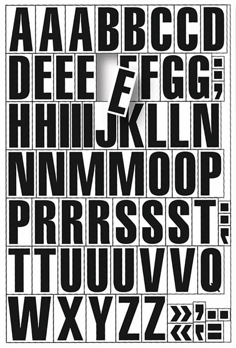 Magnetfolie schwarz auf weiß alphabetisch EICHNER-0