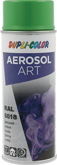 Buntlackspray AEROSOL Art gelbgrün glänzend RAL 6018 400ml Spraydose-0
