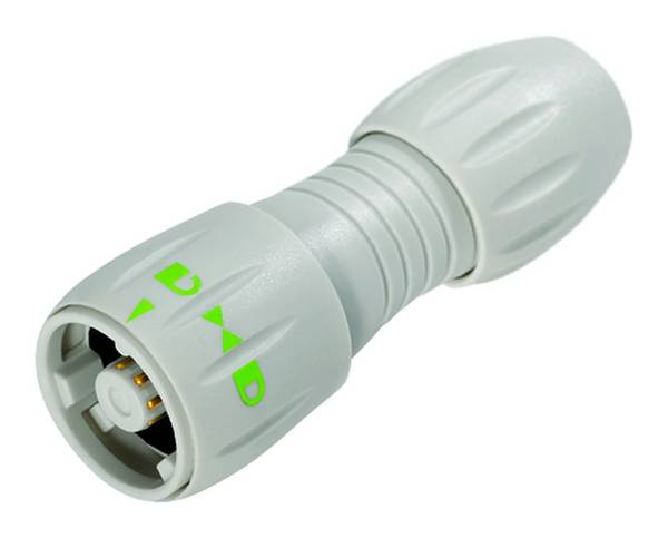 Kabelstecker S.770 MED 8pol. weiss KD 6-8mm | BINDER | Serie 770 | Miniatur