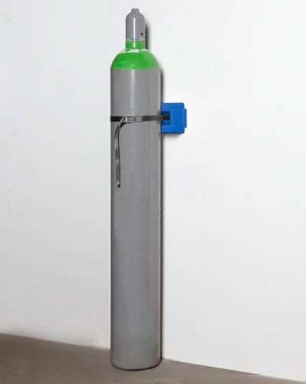 Gasflaschen-Wandhalterung aus Polyethylen (PE), für 1 Gasflasche mit max. Ø: 320 mm