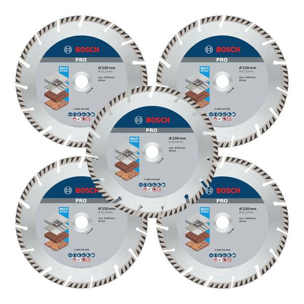 Bosch PRO Multi Material Diamant Trennscheibe 230 x 22,23 mm 5 Stk. ( 5x 2608615065 )