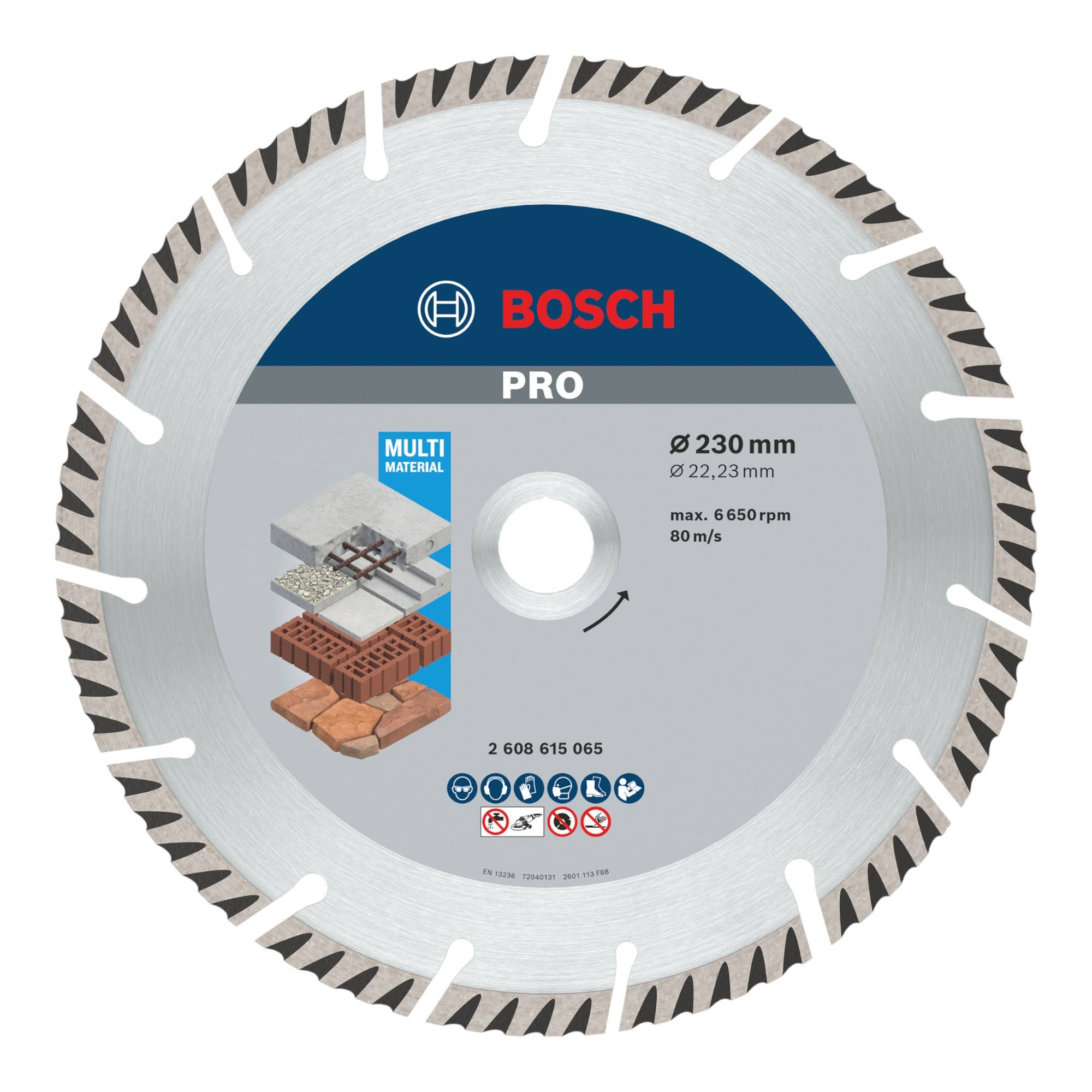 Bosch PRO Multi Material Diamant Trennscheibe 230 x 22,23 mm 2 Stk. ( 2x 2608615065 )-2
