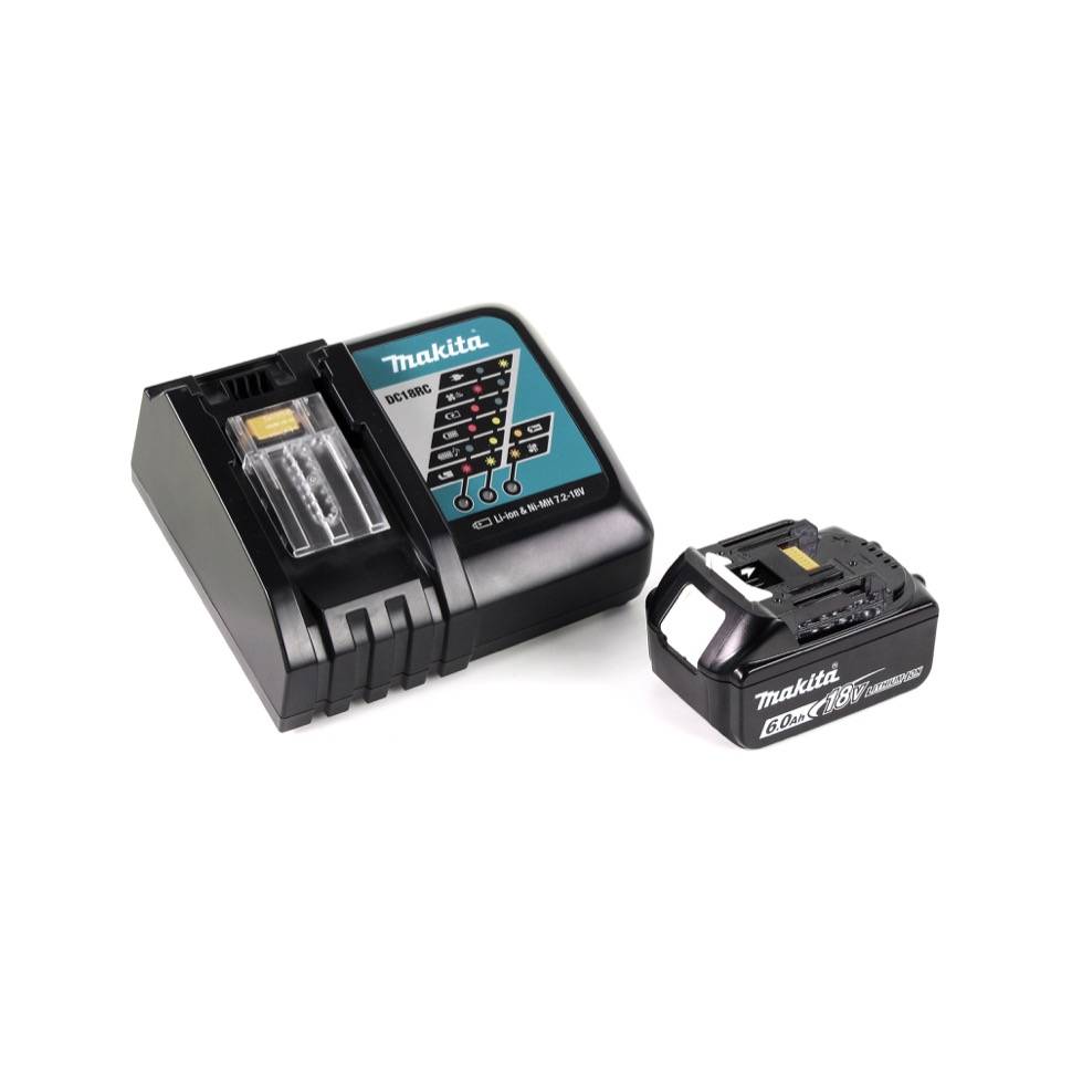 Makita DTM 51 RG1JX2 Akku Multifunktionswerkzeug 18 V + 1x Akku 6,0 Ah + Ladegerät + 39 tlg. Zubehör Set + Makpac-3