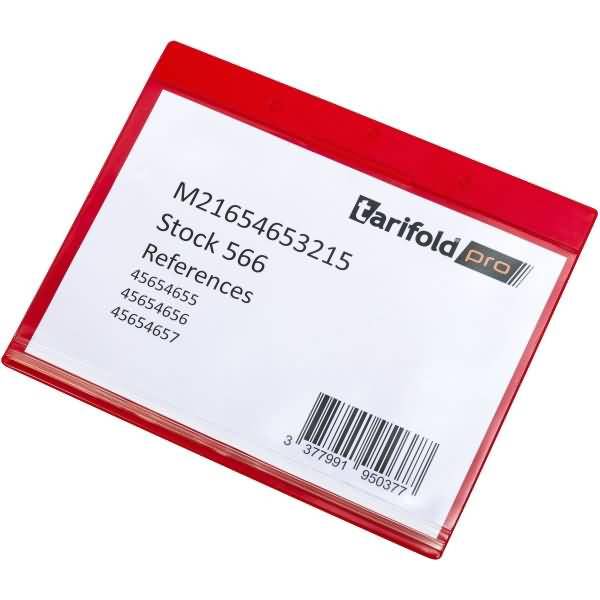 Kennzeichnungshülle Dry-Zip A4 quer PVC VE=10 Stück rot-0