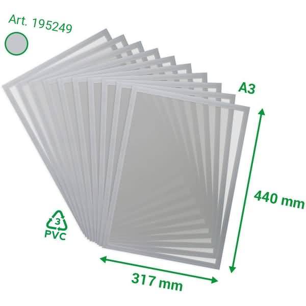 Info-Rahmen Magneto Solo Pro 317x440mm VE=10 Stück grau-1
