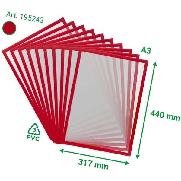 Info-Rahmen Magneto Solo Pro 317x440mm VE=10 Stück rot-1